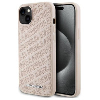 Karl Lagerfeld Quilted K Pattern case for iPhone 15 Plus / 14 Plus - pink