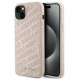 Karl Lagerfeld Quilted K Pattern case for iPhone 15 Plus / 14 Plus - pink