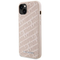 Karl Lagerfeld Quilted K Pattern case for iPhone 15 Plus / 14 Plus - pink
