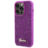 Guess Disco Metal Script case for iPhone 14 Pro Max - fuchsia
