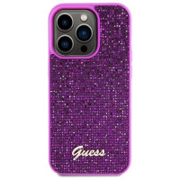 Guess Disco Metal Script case for iPhone 14 Pro Max - fuchsia