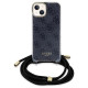 Guess Crossbody Cord 4G Print Case for iPhone 15/14/13 - Black