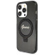 Guess Ring Stand Script Glitter MagSafe case for iPhone 14 Pro - black