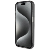 Guess Ring Stand Script Glitter MagSafe case for iPhone 14 Pro Max - black