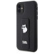 Karl Lagerfeld Gripstand Saffiano Choupette Pins Case for iPhone 11 / Xr - Black