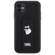 Karl Lagerfeld Gripstand Saffiano Choupette Pins Case for iPhone 11 / Xr - Black
