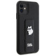 Karl Lagerfeld Gripstand Saffiano Choupette Pins Case for iPhone 11 / Xr - Black