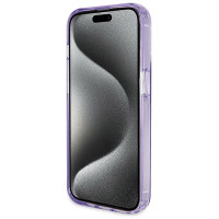 Guess Ring Stand Script Glitter MagSafe case for iPhone 14 Pro - purple