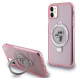 Karl Lagerfeld Ring Stand Karl&Choupette MagSafe case for iPhone 11 / Xr - pink
