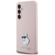 Karl Lagerfeld Silicone Choupette Metal Pin case for Samsung Galaxy S23 FE - pink