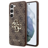 Guess 4G Big Metal Logo Case for Samsung Galaxy S24+ - Brown