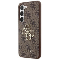 Guess 4G Big Metal Logo Case for Samsung Galaxy S24+ - Brown