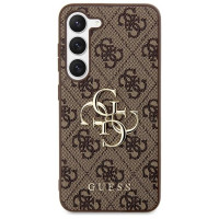 Guess 4G Big Metal Logo Case for Samsung Galaxy S24+ - Brown