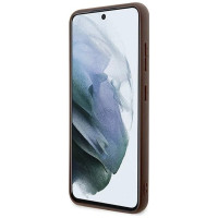 Guess 4G Big Metal Logo Case for Samsung Galaxy S24+ - Brown