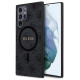 Guess 4G Collection Leather Metal Logo MagSafe Case for Samsung Galaxy S24 Ultra - Black