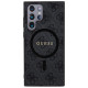 Guess 4G Collection Leather Metal Logo MagSafe Case for Samsung Galaxy S24 Ultra - Black