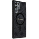 Guess 4G Collection Leather Metal Logo MagSafe Case for Samsung Galaxy S24 Ultra - Black