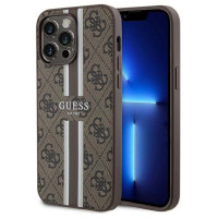 Guess 4G Printed Stripes MagSafe case for iPhone 15 Pro Max - brown