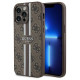 Guess 4G Printed Stripes MagSafe case for iPhone 15 Pro Max - brown
