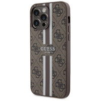 Guess 4G Printed Stripes MagSafe case for iPhone 15 Pro Max - brown