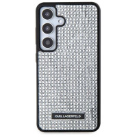 Karl Lagerfeld Rhinestone Metal Logo case for Samsung Galaxy S24 - silver