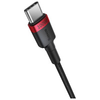 Baseus Cafule USB-C / USB-C cable 100W 1 m - red-black and black-gray (2 pcs.)