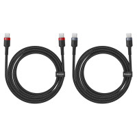 Baseus Cafule USB-C / USB-C cable 100W 1 m - red-black and black-gray (2 pcs.)