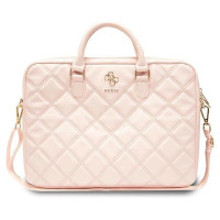 Guess Quilted 4G bag for a 16" laptop - pink