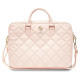 Guess Quilted 4G bag for a 16" laptop - pink