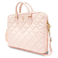 Guess Quilted 4G bag for a 16" laptop - pink