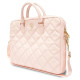 Guess Quilted 4G bag for a 16" laptop - pink