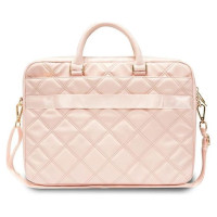 Guess Quilted 4G bag for a 16" laptop - pink