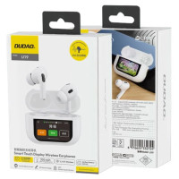 Dudao U19 in-ear TWS wireless Bluetooth 5.3 headphones with LED display - white