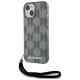 Karl Lagerfeld IML Mono KL Pattern & Cord case for iPhone 15 / 14 / 13 - black