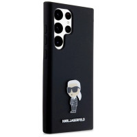Karl Lagerfeld Silicone Ikonik Metal Pin case for Samsung Galaxy S24 Ultra - black