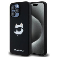 Karl Lagerfeld Silicone Choupette Head MagSafe case for iPhone 15 Pro - black