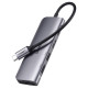 Ugreen CM195 ​​6in1 adapter USB-C - HDMI / 2x USB-A 3.0 / USB-C PD / SD / TF reader - gray