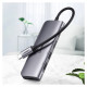 Ugreen CM195 ​​6in1 adapter USB-C - HDMI / 2x USB-A 3.0 / USB-C PD / SD / TF reader - gray
