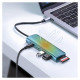 Ugreen CM195 ​​6in1 adapter USB-C - HDMI / 2x USB-A 3.0 / USB-C PD / SD / TF reader - gray