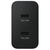 Samsung Power Adapter Duo EP-T5020XBEGEU network charger 2x USB-C 50W - black