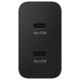 Samsung Power Adapter Duo EP-T5020XBEGEU network charger 2x USB-C 50W - black