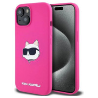 Karl Lagerfeld Silicone Choupette Head MagSafe Case for iPhone 15 Plus / 14 Plus - Pink