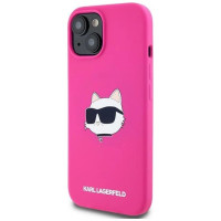 Karl Lagerfeld Silicone Choupette Head MagSafe Case for iPhone 15 Plus / 14 Plus - Pink
