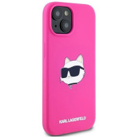 Karl Lagerfeld Silicone Choupette Head MagSafe Case for iPhone 15 Plus / 14 Plus - Pink