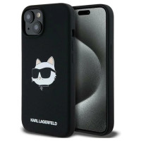 Karl Lagerfeld Silicone Choupette Head MagSafe Case for iPhone 15 Plus / 14 Plus - Black