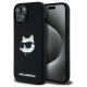 Karl Lagerfeld Silicone Choupette Head MagSafe Case for iPhone 15 Plus / 14 Plus - Black