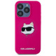 Karl Lagerfeld Silicone Choupette Head MagSafe case for iPhone 15 Pro Max - pink