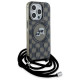 Karl Lagerfeld IML Crossbody Monogram Karl & Choupette Head MagSafe Case for iPhone 15 Pro Max - Black