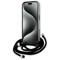 Karl Lagerfeld IML Crossbody Monogram Karl & Choupette Head MagSafe Case for iPhone 15 Pro Max - Black