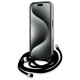 Karl Lagerfeld IML Crossbody Monogram Karl & Choupette Head MagSafe Case for iPhone 15 Pro Max - Black